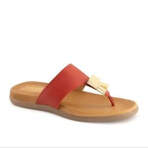 NEW ANDREA women's t-strap sandal in red
